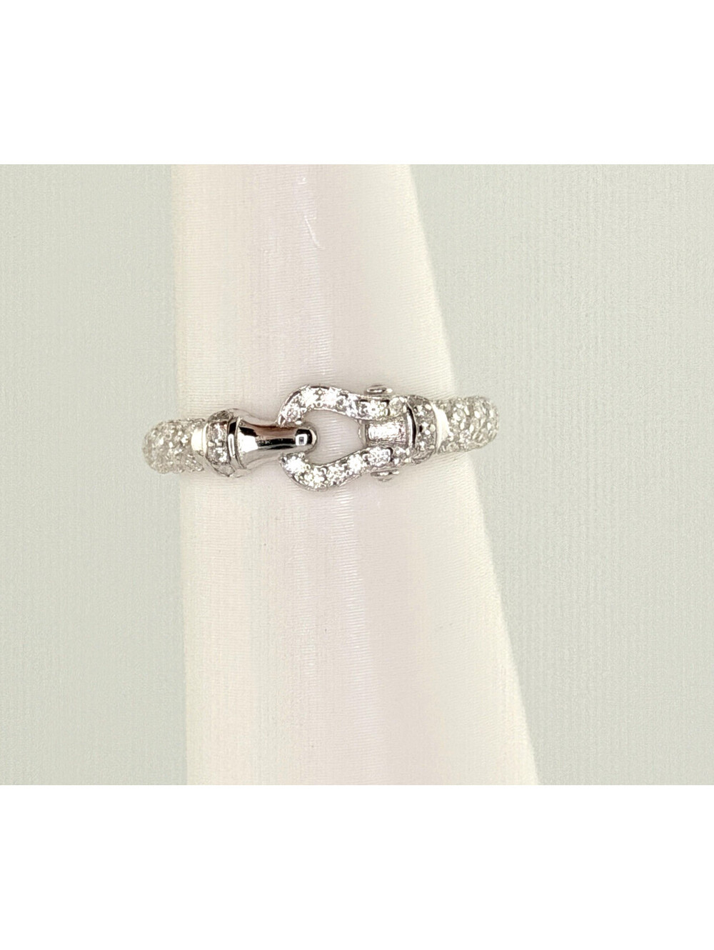 Bomb Party Sterling Club Sz 8 “Power Move Ring” Clear Cz on .925 w/Rhodium
